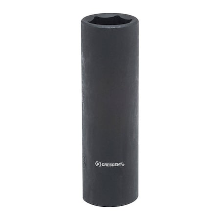 Weller Crescent 19 mm X 1/2 in. drive Metric 6 Point Deep Impact Socket 1 pc CIMS34N